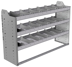20-5536-3 Square back shelf unit 56"Wide x 15.5"Deep x 36"High with 3 shelves