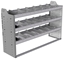 20-5536-3 Square back shelf unit 56"Wide x 15.5"Deep x 36"High with 3 shelves