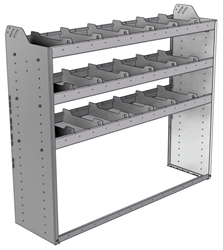 20-5548-3 Square back shelf unit 56"Wide x 15.5"Deep x 48"High with 3 shelves