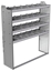20-5563-4 Square back shelf unit 56"Wide x 15.5"Deep x 63"High with 4 shelves