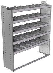 20-5563-5 Square back shelf unit 56"Wide x 15.5"Deep x 63"High with 5 shelves
