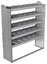 20-5563-5 Square back shelf unit 56"Wide x 15.5"Deep x 63"High with 5 shelves