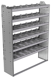 20-5572-6 Square back shelf unit 56"Wide x 15.5"Deep x 72"High with 6 shelves