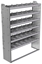 20-5572-6 Square back shelf unit 56"Wide x 15.5"Deep x 72"High with 6 shelves