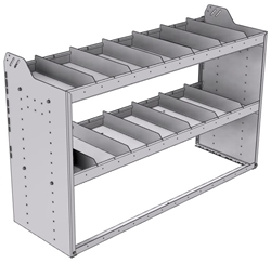 20-5836-2 Square back shelf unit 56"Wide x 18.5"Deep x 36"High with 2 shelves