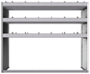 20-5848-3 Square back shelf unit 56"Wide x 18.5"Deep x 48"High with 3 shelves