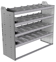 20-5848-4 Square back shelf unit 56"Wide x 18.5"Deep x 48"High with 4 shelves
