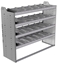 20-5848-4 Square back shelf unit 56"Wide x 18.5"Deep x 48"High with 4 shelves