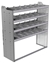 20-5858-4 Square back shelf unit 56"Wide x 18.5"Deep x 58"High with 4 shelves