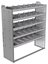 20-5863-5 Square back shelf unit 56"Wide x 18.5"Deep x 63"High with 5 shelves