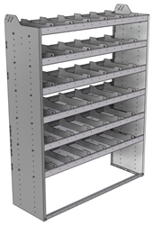 20-5872-6 Square back shelf unit 56"Wide x 18.5"Deep x 72"High with 6 shelves