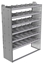 20-5872-6 Square back shelf unit 56"Wide x 18.5"Deep x 72"High with 6 shelves