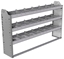 20-6136-3 Square back shelf unit 60"Wide x 11.5"Deep x 36"High with 3 shelves