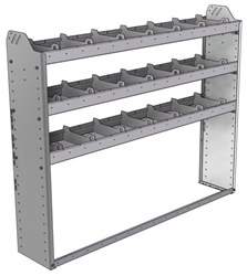 20-6148-3 Square back shelf unit 60"Wide x 11.5"Deep x 48"High with 3 shelves