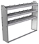 20-6148-3 Square back shelf unit 60"Wide x 11.5"Deep x 48"High with 3 shelves