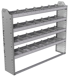 20-6148-4 Square back shelf unit 60"Wide x 11.5"Deep x 48"High with 4 shelves