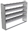 20-6148-4 Square back shelf unit 60"Wide x 11.5"Deep x 48"High with 4 shelves