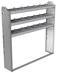 20-6158-3 Square back shelf unit 60"Wide x 11.5"Deep x 58"High with 3 shelves