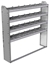20-6158-4 Square back shelf unit 60"Wide x 11.5"Deep x 58"High with 4 shelves