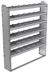 20-6172-6 Square back shelf unit 60"Wide x 11.5"Deep x 72"High with 6 shelves