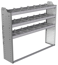 20-6348-3 Square back shelf unit 60"Wide x 13.5"Deep x 48"High with 3 shelves