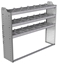 20-6348-3 Square back shelf unit 60"Wide x 13.5"Deep x 48"High with 3 shelves