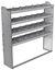 20-6358-4 Square back shelf unit 60"Wide x 13.5"Deep x 58"High with 4 shelves