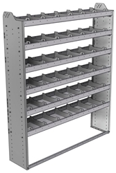 20-6372-6 Square back shelf unit 60"Wide x 13.5"Deep x 72"High with 6 shelves