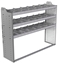 20-6548-3 Square back shelf unit 60"Wide x 15.5"Deep x 48"High with 3 shelves
