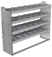 20-6548-4 Square back shelf unit 60"Wide x 15.5"Deep x 48"High with 4 shelves