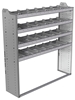 20-6563-4 Square back shelf unit 60"Wide x 15.5"Deep x 63"High with 4 shelves