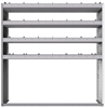 20-6563-4 Square back shelf unit 60"Wide x 15.5"Deep x 63"High with 4 shelves