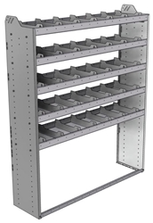 20-6572-5 Square back shelf unit 60"Wide x 15.5"Deep x 72"High with 5 shelves