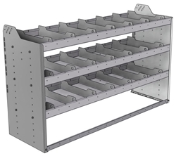 20-6836-3 Square back shelf unit 60"Wide x 18.5"Deep x 36"High with 3 shelves