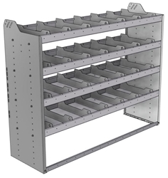 20-6848-4 Square back shelf unit 60"Wide x 18.5"Deep x 48"High with 4 shelves