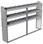 20-7148-3 Square back shelf unit 72"Wide x 11.5"Deep x 48"High with 3 shelves