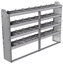 20-7148-4 Square back shelf unit 72"Wide x 11.5"Deep x 48"High with 4 shelves