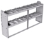 20-7336-2 Square back shelf unit 72"Wide x 13.5"Deep x 36"High with 2 shelves