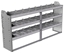 20-7336-3 Square back shelf unit 72"Wide x 13.5"Deep x 36"High with 3 shelves