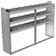 20-7348-3 Square back shelf unit 72"Wide x 13.5"Deep x 48"High with 3 shelves