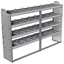 20-7348-4 Square back shelf unit 72"Wide x 13.5"Deep x 48"High with 4 shelves