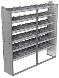 20-7572-6 Square back shelf unit 72"Wide x 15.5"Deep x 72"High with 6 shelves