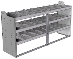 20-7836-3 Square back shelf unit 72"Wide x 18.5"Deep x 36"High with 3 shelves