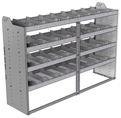 20-7848-4 Square back shelf unit 72"Wide x 18.5"Deep x 48"High with 4 shelves