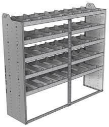 20-7863-5 Square back shelf unit 72"Wide x 18.5"Deep x 63"High with 5 shelves