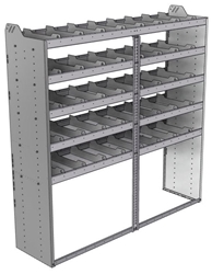 20-7872-5 Square back shelf unit 72"Wide x 18.5"Deep x 72"High with 5 shelves