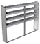 20-8163-4 Square back shelf unit 84"Wide x 11.5"Deep x 63"High with 4 shelves