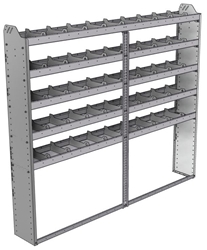 20-8172-5 Square back shelf unit 84"Wide x 11.5"Deep x 72"High with 5 shelves