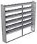 20-8172-6 Square back shelf unit 84"Wide x 11.5"Deep x 72"High with 6 shelves