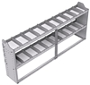 20-8336-2 Square back shelf unit 84"Wide x 13.5"Deep x 36"High with 2 shelves